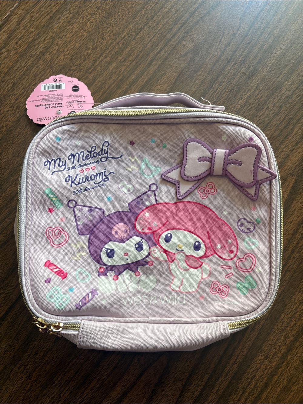 NEW Wet n Wild My Melody & Kuromi Pink Travel Makeup Bag NWT